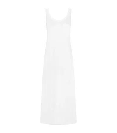 Hanro Cotton Deluxe Sleeveless Nightdress In White