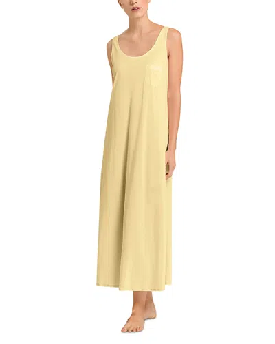 Hanro Cotton Deluxe Tank Nightgown In Yellow