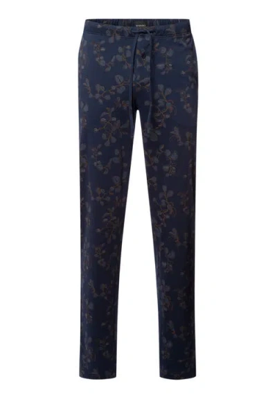 Hanro Cotton Drawstring Pajama Pants In Blue