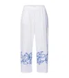 Hanro Cotton Embroidered Cropped Liz Trousers In White