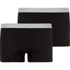 Hanro Cotton Essentials 2-pack Cotton Boxer Briefs In Black