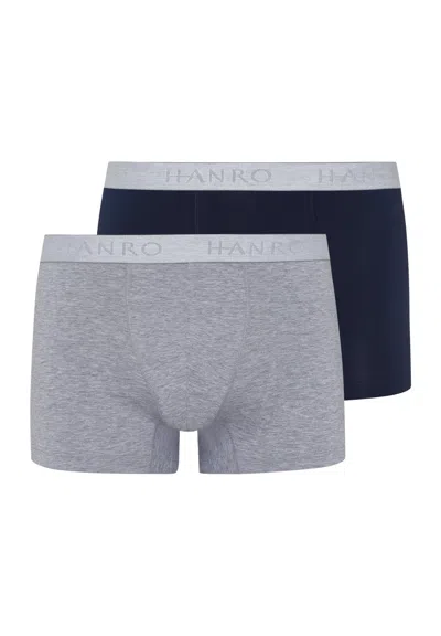 Hanro Cotton Essentials 2-pack Cotton Boxer Briefs In Multi