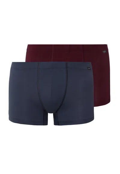 Hanro Cotton Essentials 2-pack Cotton Boxer Briefs With Covered Waistband In Multi
