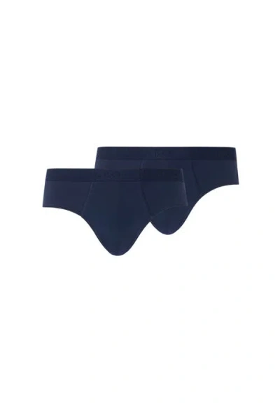 Hanro Cotton Essentials 2-pack Cotton Briefs In Blue
