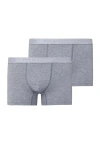 Hanro Cotton Essentials Boxer Brief 2pk In Light Melange