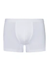 Hanro Stretch Cotton Essentials Long-leg Boxer Briefs In White