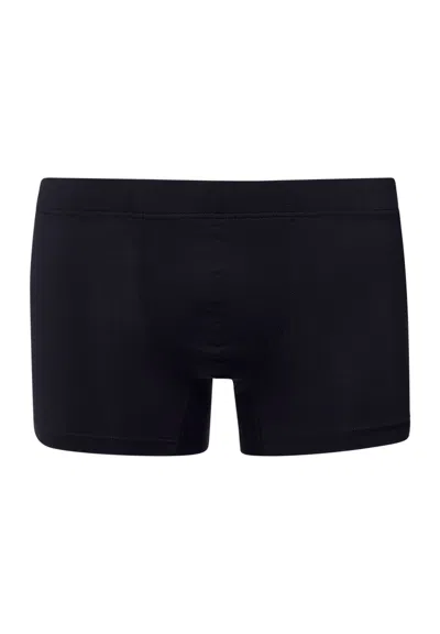 Hanro Cotton Essentials Cotton Boxer Brief In Black