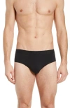 Hanro Cotton Essentials Cotton Brief In Black