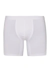 Hanro Stretch Cotton Essentials Long-leg Boxer Briefs In White