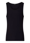 Hanro Cotton Superior Fitted Cotton Tank Top In Black