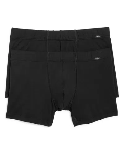 HANRO COTTON ESSENTIALS COVERED WAISTBAND BOXER BRIEFS, PACK OF 2,73079