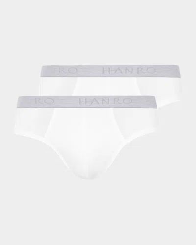 Hanro Two-pack Stretch-cotton Briefs In White