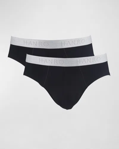 Hanro Cotton Essentials Two-pack Briefs In Blue