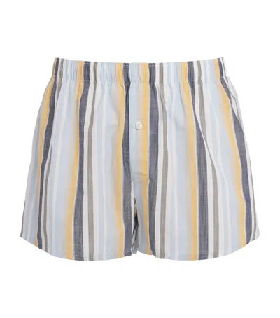 Hanro Cotton Fancy Woven Boxers In Multi