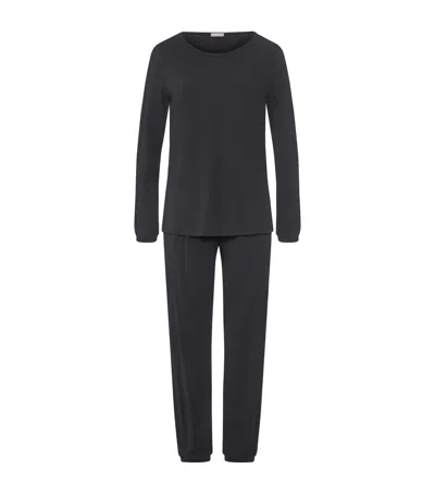 Hanro Cotton Franca Pyjama Set In Gray