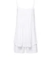Hanro Womens Melon Soda Floral-embroidered Cotton Short Pyjamas In White