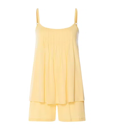 Hanro Cotton Juliet Pyjama Set In Yellow