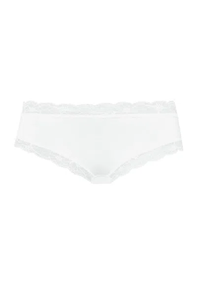 Hanro Cotton Lace Lace Trim Cotton Hipster In White