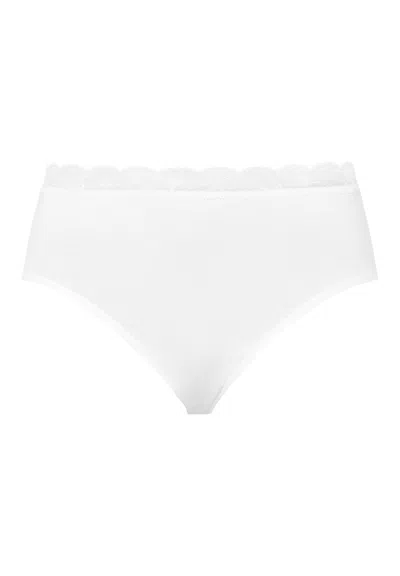 Hanro Cotton Lace Lace-trim Cotton Full Brief In White