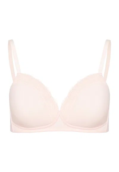 Hanro Cotton Lace Spacer Soft Cup Bra In White
