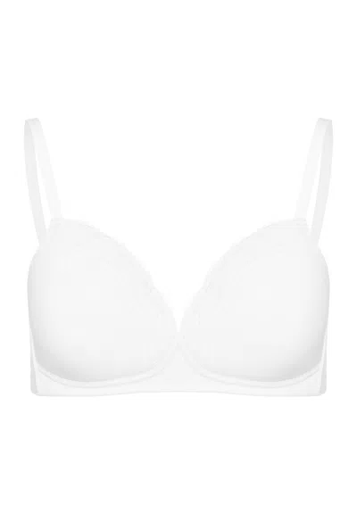 Hanro Cotton Lace Spacer Soft Cup Bra In White
