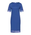 Hanro Cotton Lace-trim Sophie Nightie In Blue Horizon