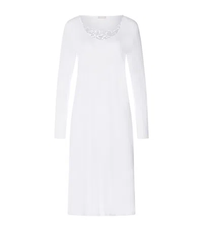 Hanro Cotton Lace-trim Belen Nightdress In White