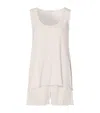 Hanro Cotton-linen Serena Pyjama Set In Ivory