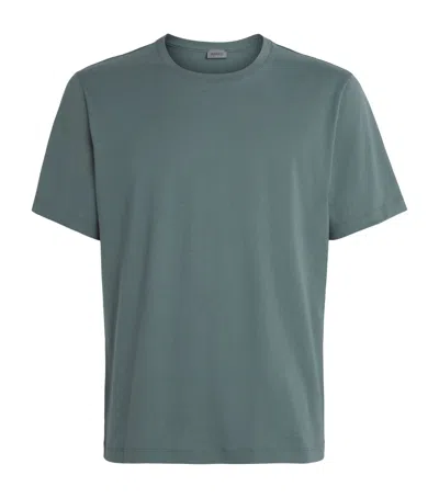 Hanro Cotton Living Crew-neck T-shirt In Green