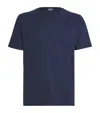 Hanro Cotton Superior V-neck T-shirt In Navy
