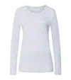 Hanro Cotton Long-sleeve T-shirt In Blue