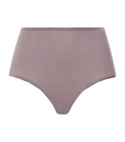 Hanro Cotton Maxi Briefs In Purple
