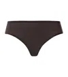 Hanro Cotton Midi Briefs In Brown