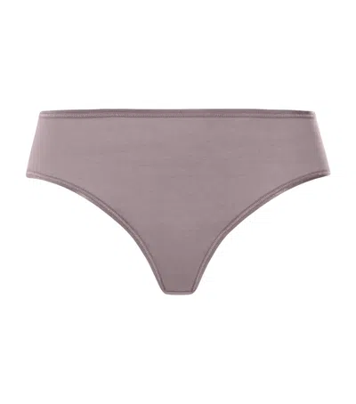 Hanro Cotton Midi Briefs In Purple