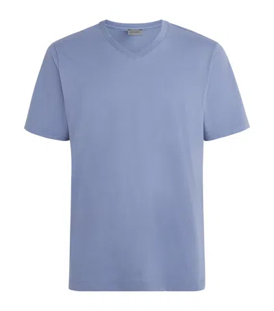 Hanro Cotton Night & Day Living T-shirt In Blue