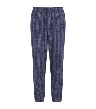 Hanro Cotton Night & Day Pyjama Bottoms In Blue