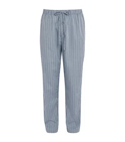 Hanro Cotton Night & Day Pyjama Bottoms In Blue