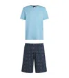 Hanro Cotton Night & Day Pyjama Set In Blue