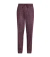 Hanro Night And Day Cotton Drawstring Pajama Pants In Purple