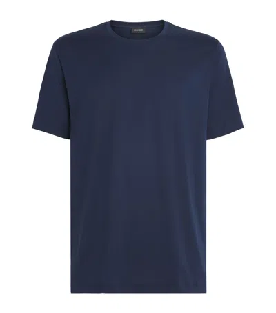 Hanro Cotton Night & Day T-shirt In Blue