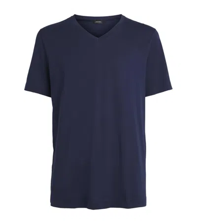 Hanro Cotton Night & Day T-shirt In Blue