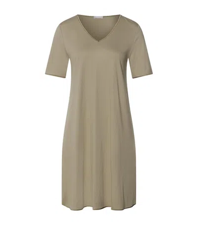 Hanro Cotton Nightdress In Green