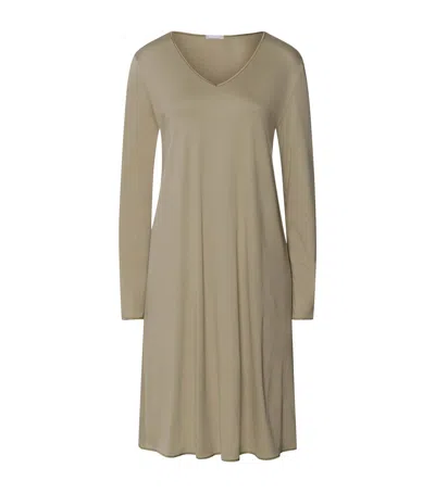Hanro Cotton Nightdress In Green