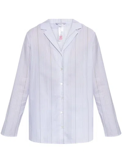 Hanro Cotton Pajama Top In Purple