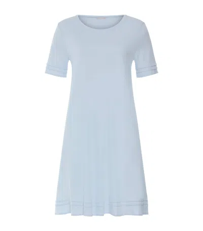 Hanro Cotton Pilar Nightdress In Blue