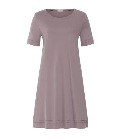 Hanro Cotton Pilar Nightdress In Purple