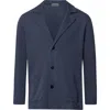 Hanro Cotton Rib Blazer In Blue