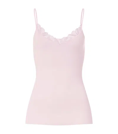 Hanro Cotton Rosaria Tank Top In Pink