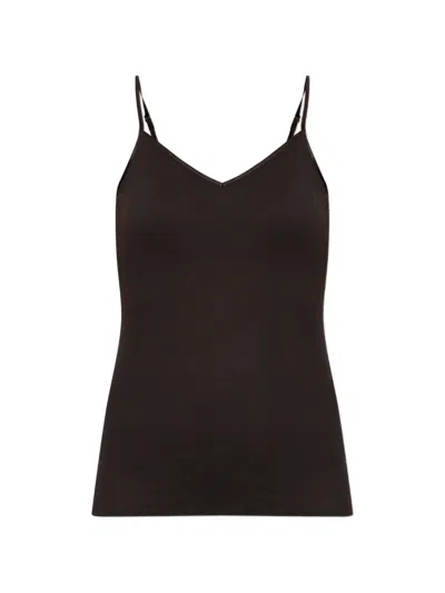 Hanro Cotton Seamless Camisole Top In Brown