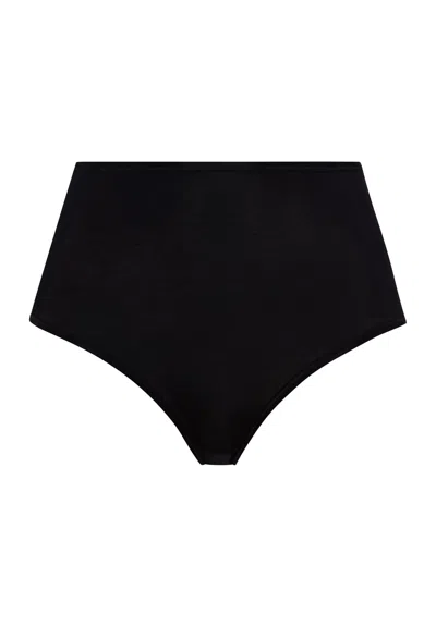 Hanro Cotton Seamless Cotton Full Brief In Black